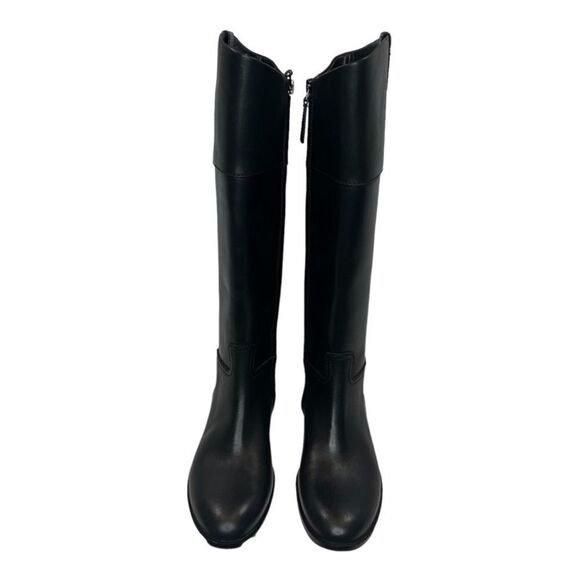 NWT TORY BURCH Double T Riding Black Leather Boots Size 7 $ 579.00 - Picture 7 of 12